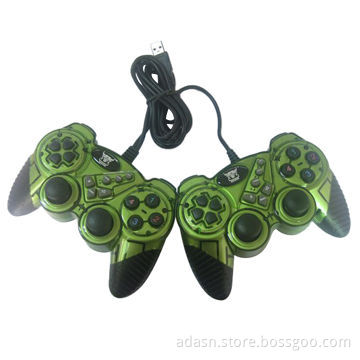 Wired Twin Game Joystick for PC Game, with Dual Shock, New Design